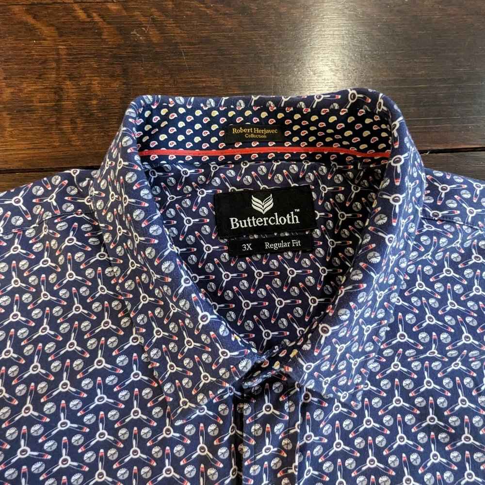 Buttercloth Men's Short Sleeve 3XL Regular Fit